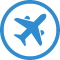 icon displaying an airplane