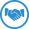 icon displaying a handshake