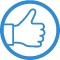 icon displaying a thumbs up